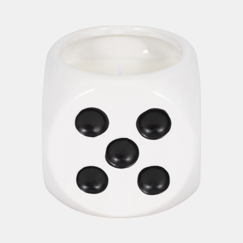 sagebrook home 4" 9 Oz Tobacco Dice Candle White/black Wishlist Create New