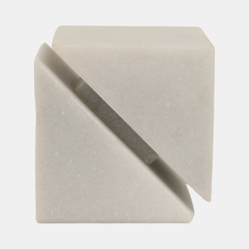 Sagebrook Home 4" Cut Marble Cube White Wishlist Create New