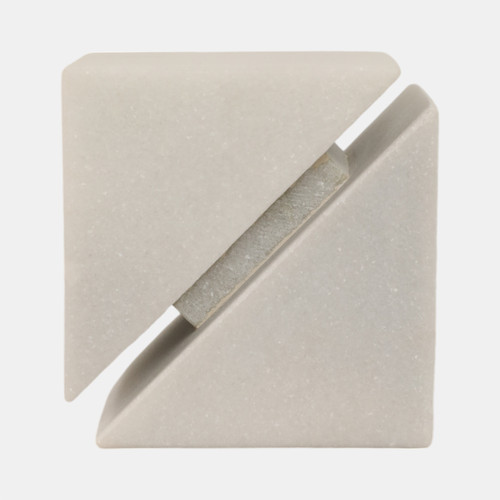 sagebrook home 4" Cut Marble Cube White Wishlist Create New