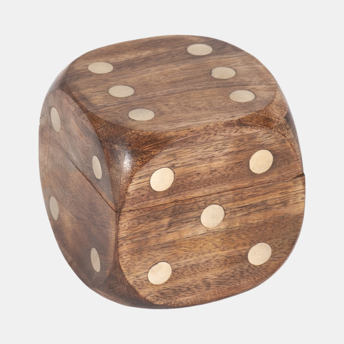 Sagebrook Home 4" Dice Box With Dice Inside Brown Wishlist Create New