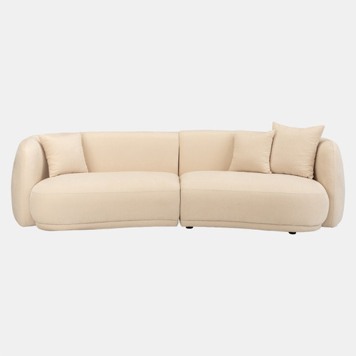Sagebrook Home 4-seat Curved Sofa Ivory/beige 2boxes Wishlist Create New