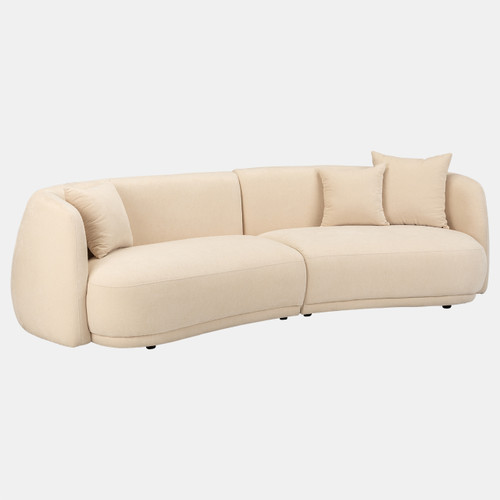 sagebrook home 4-seat Curved Sofa Ivory/beige 2boxes Wishlist Create New
