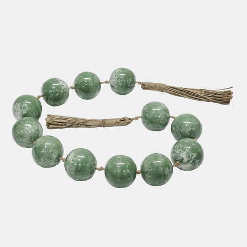 sagebrook home 40" Swirled 2" Resin Beaded Garland Green Wishlist Create New