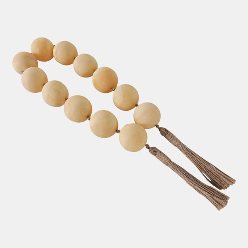 sagebrook home 40" Swirled 2" Resin Beaded Garland Ivory Wishlist Create New