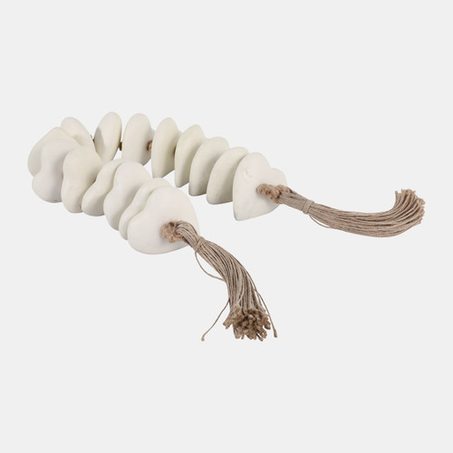 Sagebrook Home 40x3" Paper Mache Hearts Garland White Wishlist Create New