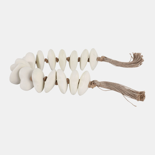 Sagebrook Home 40x3" Paper Mache Hearts Garland White Wishlist Create New