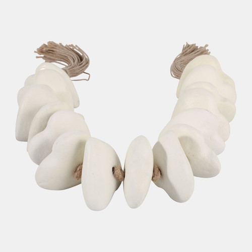 Sagebrook Home 40x3" Paper Mache Hearts Garland White Wishlist Create New