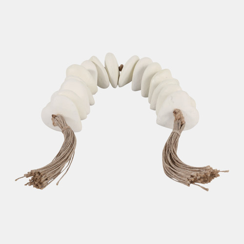 sagebrook home 40x3" Paper Mache Hearts Garland White Wishlist Create New