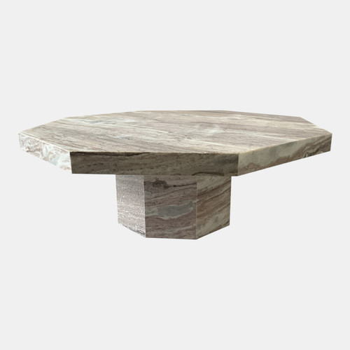 sagebrook home 42x15" Geo Shaped Marble Coffee Table Gray/black Wishlist Create New