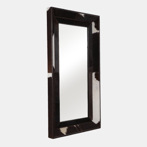 Sagebrook Home 42x23" Hair On Hide Cow Print Mirror Brown/white Wishlist Create New
