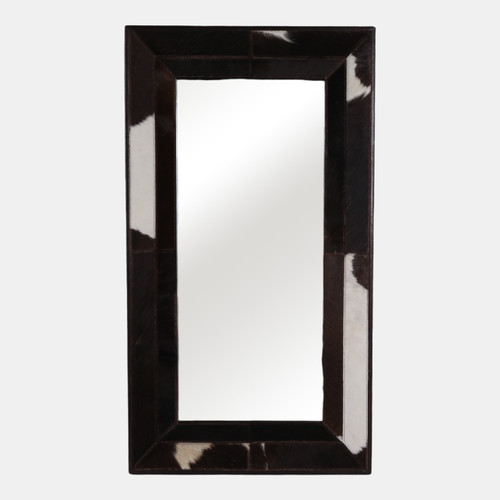 sagebrook home 42x23" Hair On Hide Cow Print Mirror Brown/white Wishlist Create New