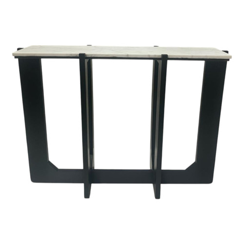 sagebrook home 42x31" Criss-cross Marble Top Console White/black Wishlist Create New