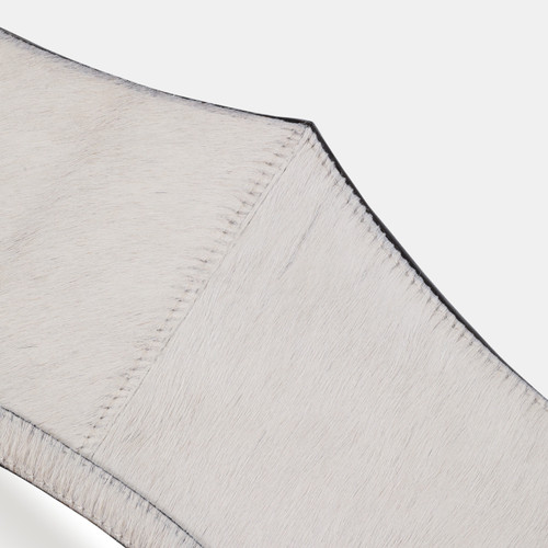 Sagebrook Home 42x42" Inverted Scallop Hair On Hide Mirror Ivory Wishlist Create New