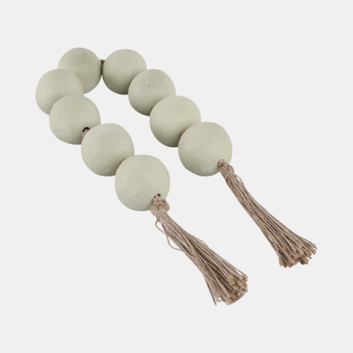 Sagebrook Home 44x3" Ecomix Bead Garland Sage Green Wishlist Create New