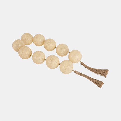 Sagebrook Home 46" Swirled 3" Resin Beaded Garland White Wishlist Create New