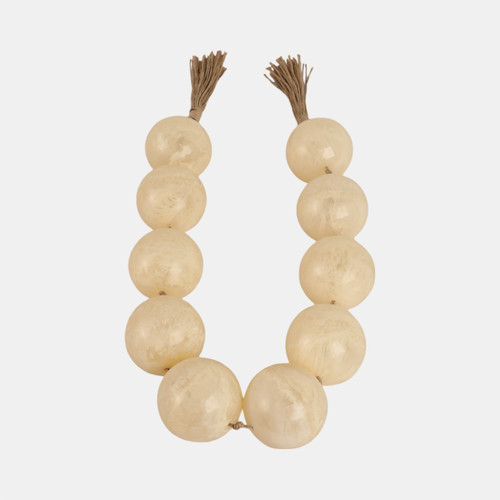 Sagebrook Home 46" Swirled 3" Resin Beaded Garland White Wishlist Create New