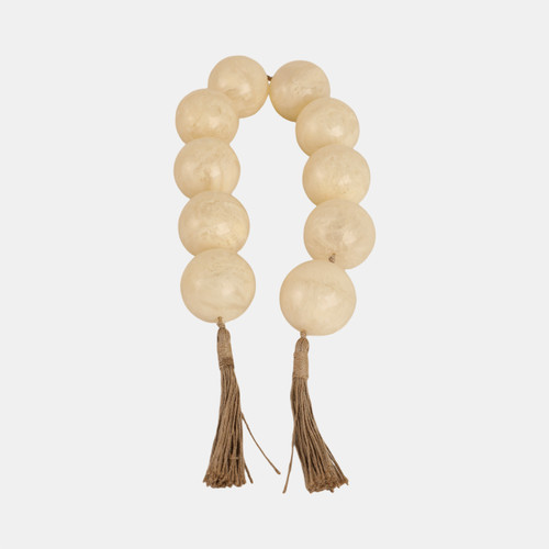 sagebrook home 46" Swirled 3" Resin Beaded Garland White Wishlist Create New