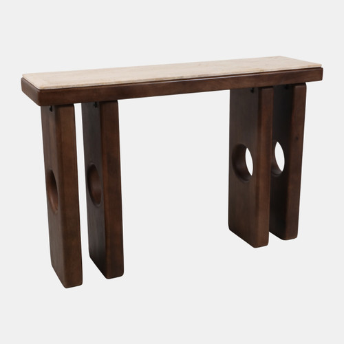 sagebrook home 46x31" Rounded Edge Console Table Tan/brown Kd Wishlist Create New