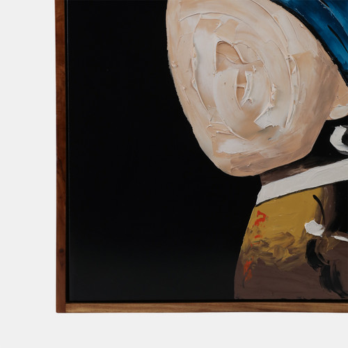 Sagebrook Home 47x47 Hand Painted Girl With Pearl Earring Multi Wishlist Create New