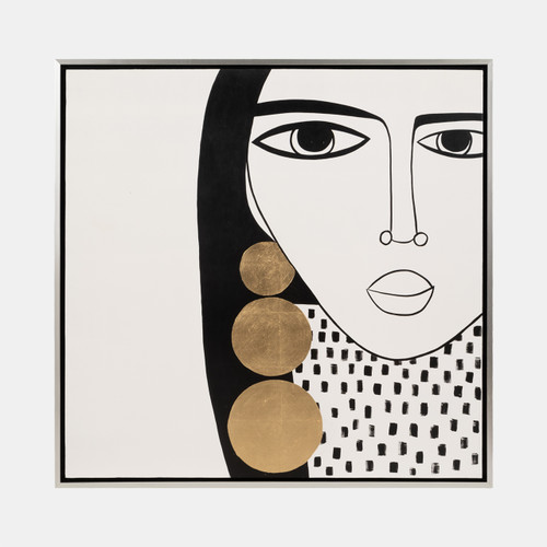 sagebrook home 47x47 Hand Painted Gold Hoop Lady blk/wht Wishlist Create New sagebrook home 47x47 Hand Painted Gold Hoop Lady blk/wht Wishlist Create New