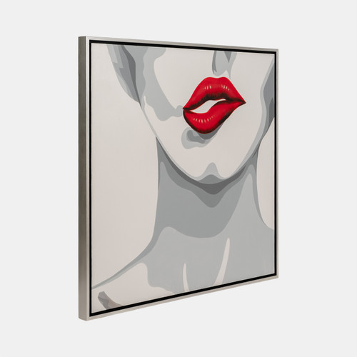 Sagebrook Home 47x47 Hand Painted Lip Bite White Wishlist Create New