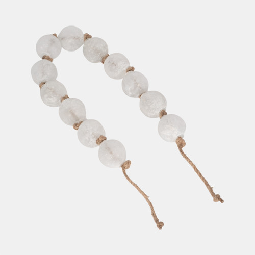 Sagebrook Home 48" Length 2.5" Beaded Glass Garland Clear Wishlist Create New