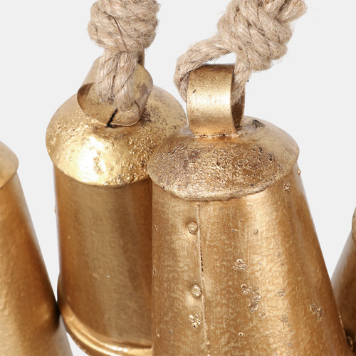 Sagebrook Home 48x20" Assorted Cone Bells On Bar Gold Wishlist Create New
