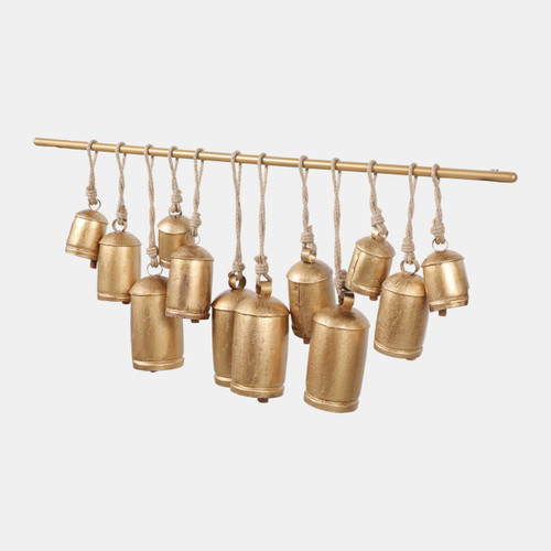 Sagebrook Home 48x20" Assorted Traditional Bells On Bar Gold Wishlist Create New