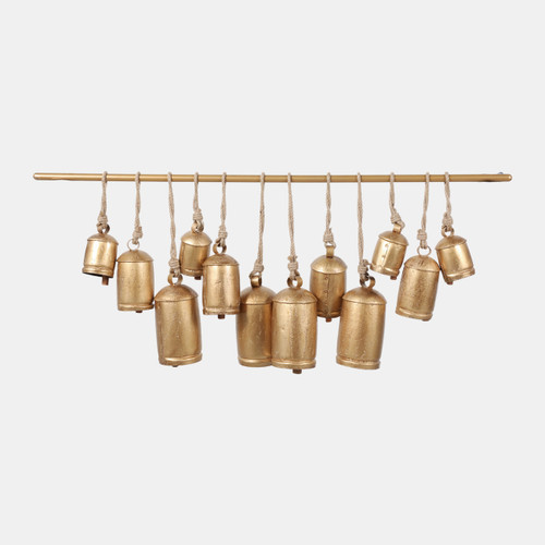 sagebrook home 48x20" Assorted Traditional Bells On Bar Gold Wishlist Create New
