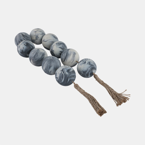 Sagebrook Home 49x3" Marbled Bead Garland Black/white Wishlist Create New