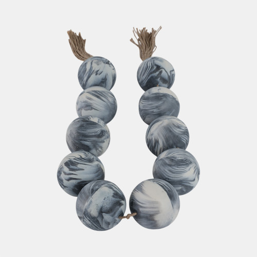 Sagebrook Home 49x3" Marbled Bead Garland Black/white Wishlist Create New