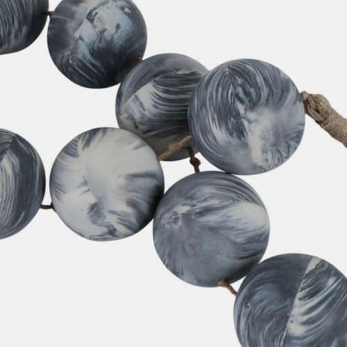 Sagebrook Home 49x3" Marbled Bead Garland Black/white Wishlist Create New