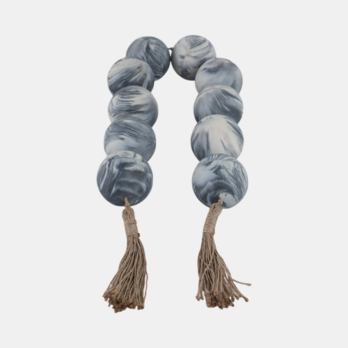 sagebrook home 49x3" Marbled Bead Garland Black/white Wishlist Create New