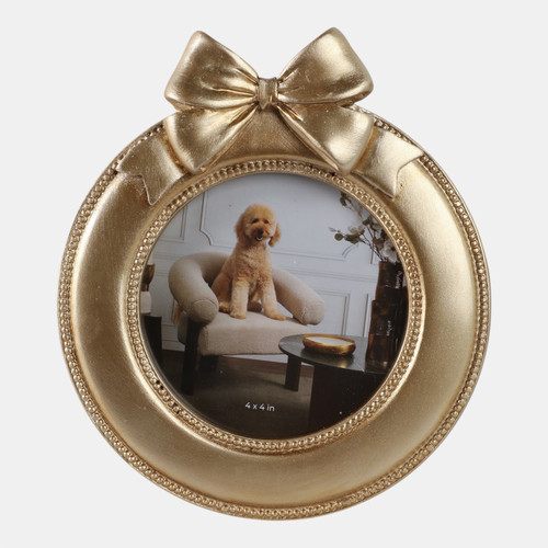 sagebrook home 4x4 Bow On Round Photo Frame Gold Wishlist Create New