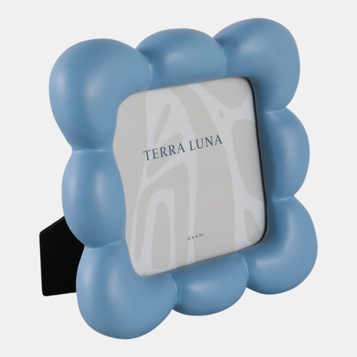 Sagebrook Home 4x4" Puffy Squiggle Photo Frame Blue Wishlist Create New