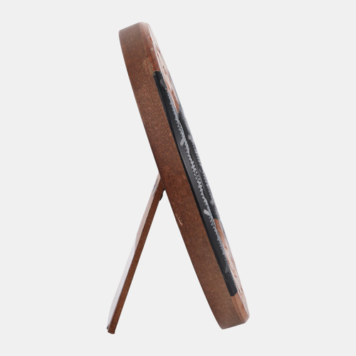 Sagebrook Home 4x4" Round 3-d Geo Wood Photo Frame Natural/black Wishlist Create New