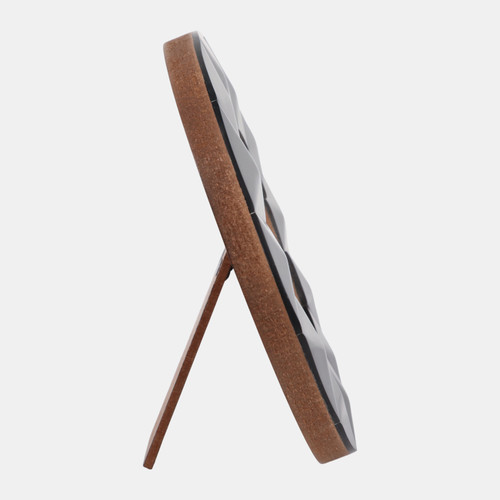 Sagebrook Home 4x4" Round 3-d Spike Resin Photo Frame Black Wishlist Create New