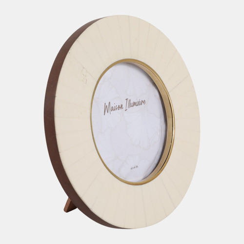 Sagebrook Home 4x4" Round Resin And Brass Inlay Photo Frame Ivor Wishlist Create New