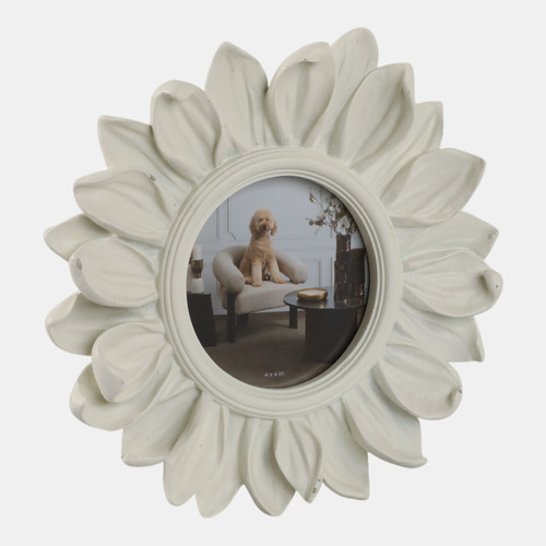 Sagebrook Home 4x4" Sunflower Photo Frame Ivory Wishlist Create New