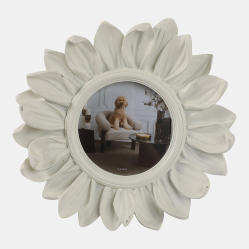 sagebrook home 4x4" Sunflower Photo Frame Ivory Wishlist Create New
