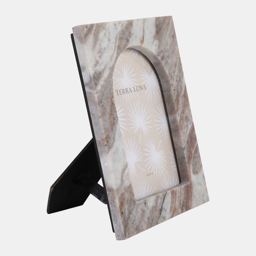 Sagebrook Home 4x6" Arch Opening Marble Photo Frame Multi Wishlist Create New