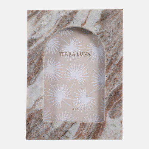 sagebrook home 4x6" Arch Opening Marble Photo Frame Multi Wishlist Create New