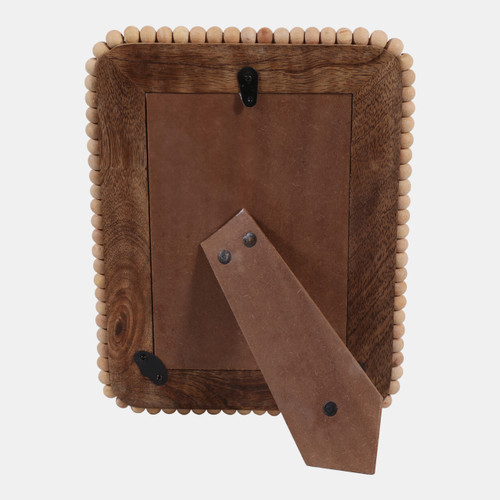 Sagebrook Home 4x6" Beaded Border Wood Photo Frame Natural Wishlist Create New