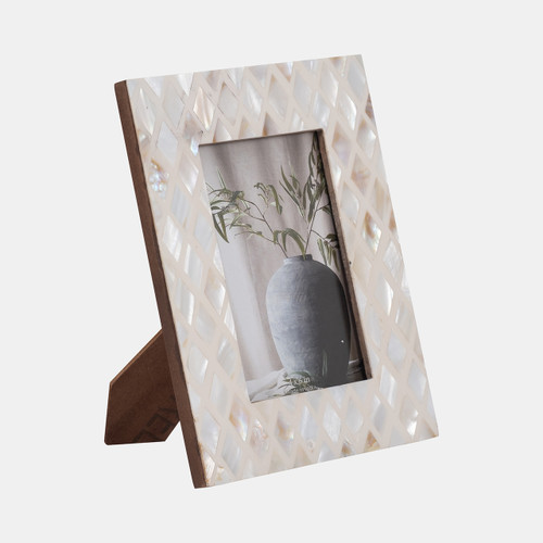 Sagebrook Home 4x6 Capiz Diamond Photo Frame Multi Wishlist Create New