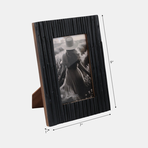 Sagebrook Home 4x6 Jagged Photo Frame Black Wishlist Create New