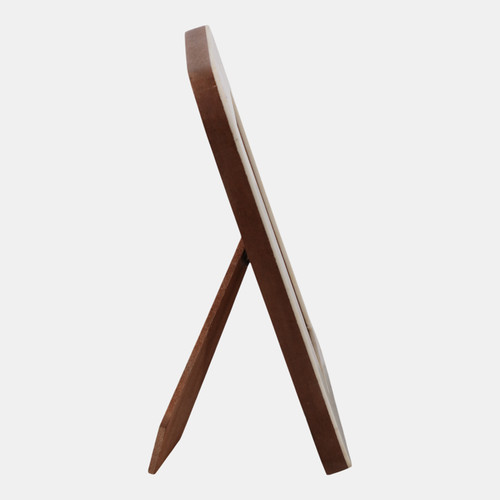 Sagebrook Home 4x6" Marbled Resin Photo Frame Ivory/ Brown Wishlist Create New