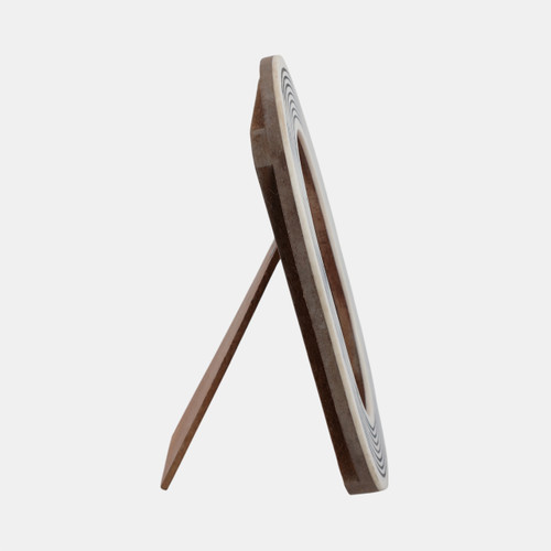 Sagebrook Home 4x6 Oval Etched Lines Photo Frame White/black Wishlist Create New