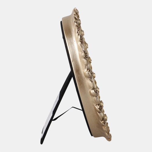 Sagebrook Home 4x6 Oval Photo Frame With Rosette Border Gold Wishlist Create New