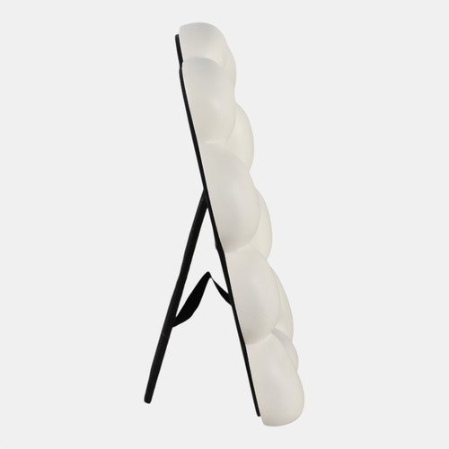 Sagebrook Home 4x6" Puffy Squiggle Oval Photo Frame Ivory Wishlist Create New