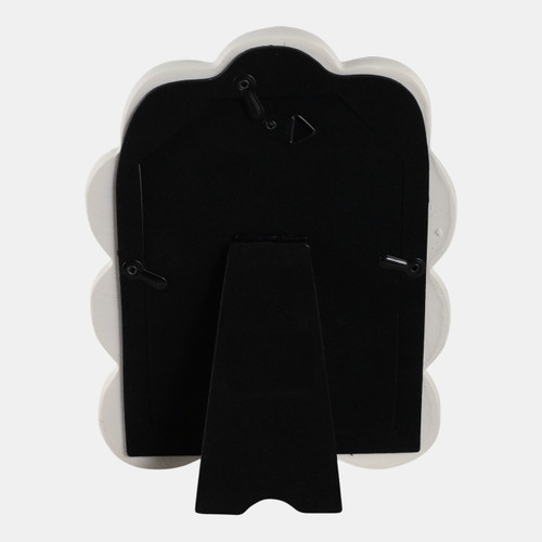 Sagebrook Home 4x6" Puffy Squiggle Oval Photo Frame Ivory Wishlist Create New